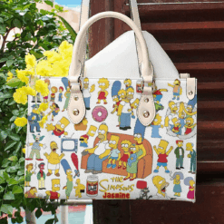 The Simpsons Custom Name Leather Handbag