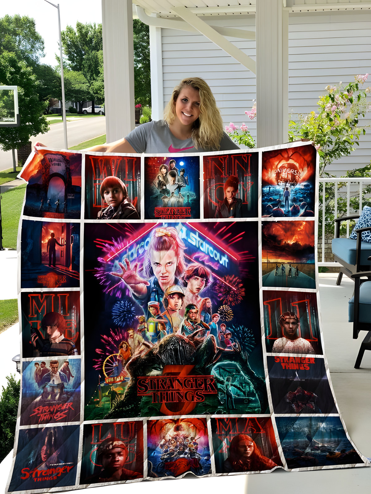 Stranger Things Show Tv Quilt