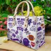 Tcu Horned Frogs Hand Leather Handbag