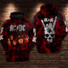 Acdc Band Zip Hoodie 3D