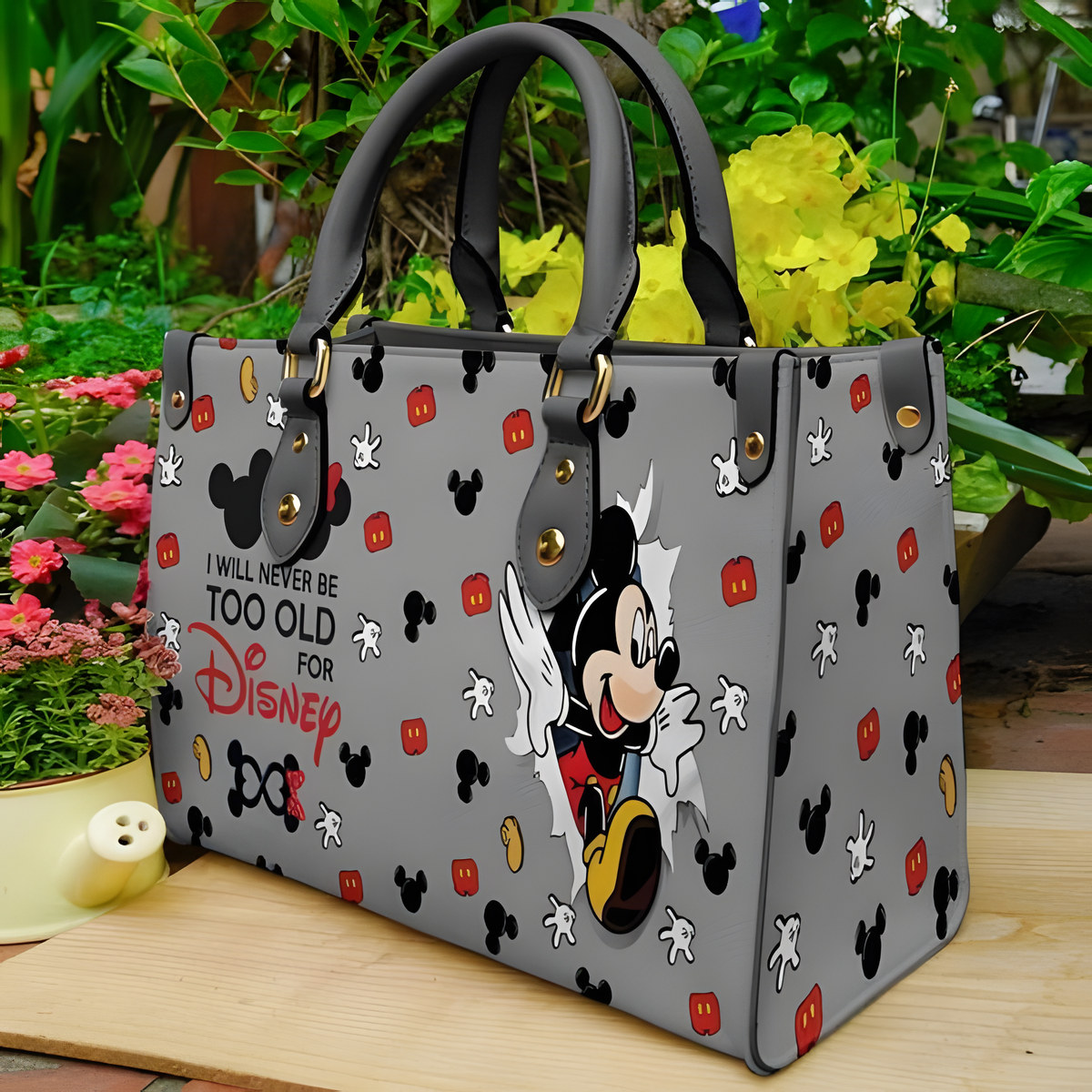 Mickey Mouse Leather Handbag 01