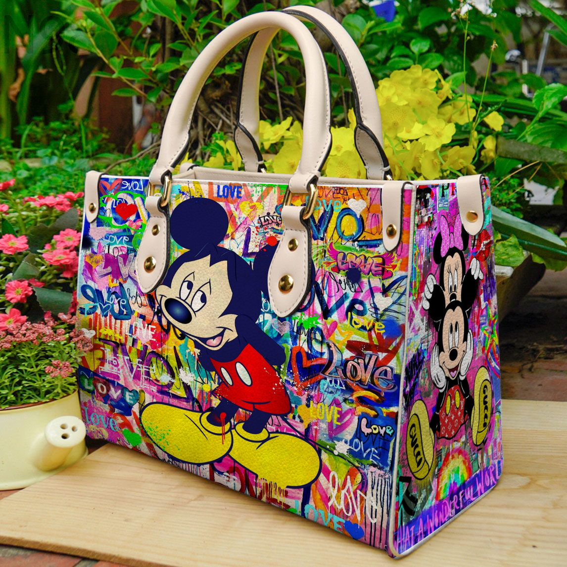Mickey Mouse Lover Leather Handbag 1 Mickey Mouse Lover Leather Handbag