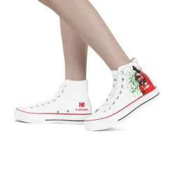 Charles Leclerc High Top Shoes White Shoes