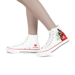 Charles Leclerc High Top Shoes White Shoes