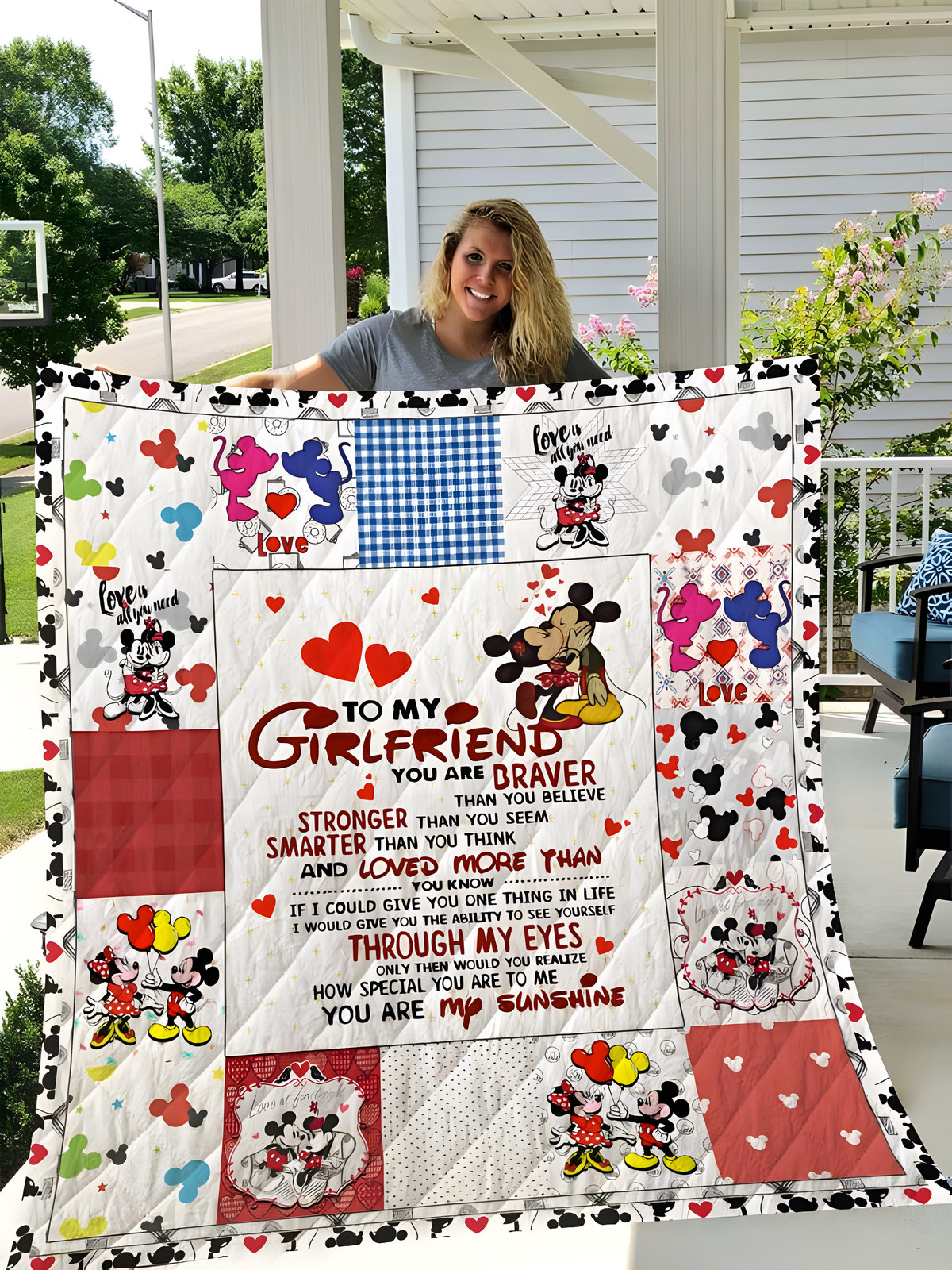 Mickey Love Minnie Quilt 06