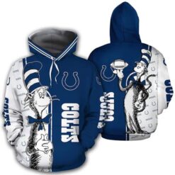 Indianapolis Colts Zip Hoodie 3D
