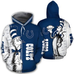 Indianapolis Colts Zip Hoodie 3D