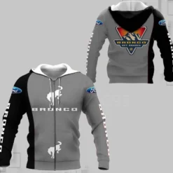 Ford Bronco Zip Hoodie 3D
