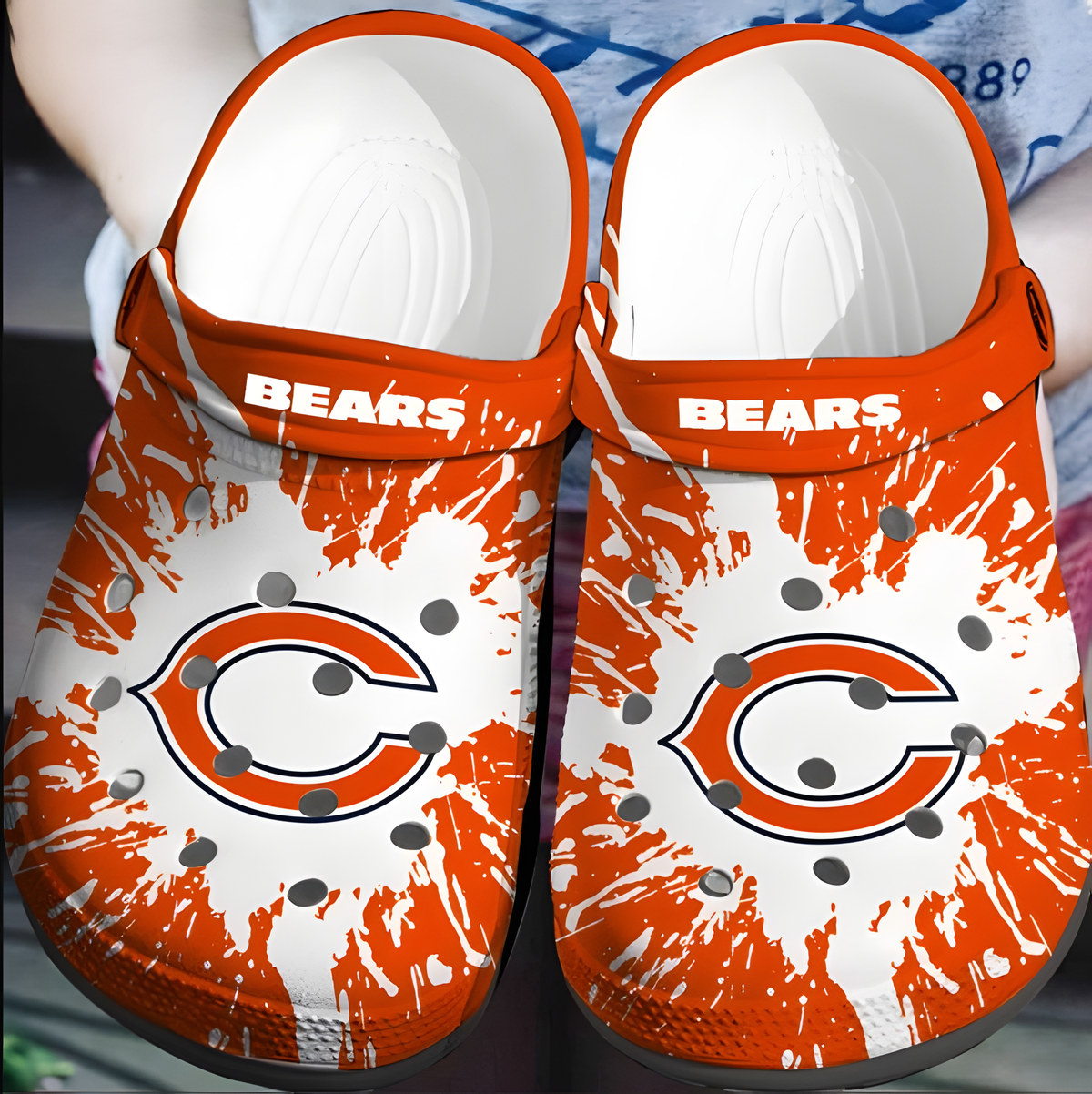 Chicago Bears Love 1I Soft Clogs