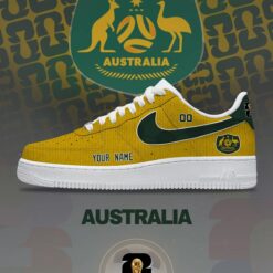 Alternative view of Australia Custom Name Soccer Jersey Shirt and Air Shoes