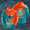Miami Dolphins Zip Hoodie 3D