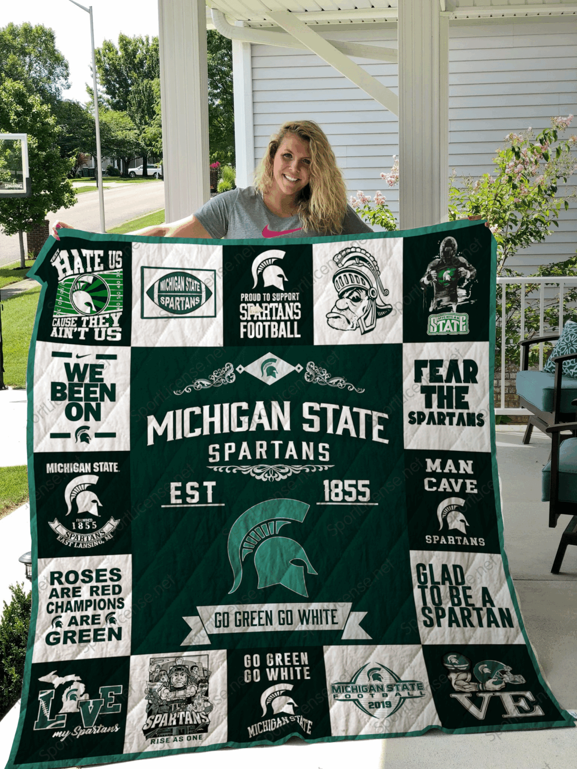 Michigan State Spartans Lover Quilt 1 Michigan State Spartans Lover Quilt