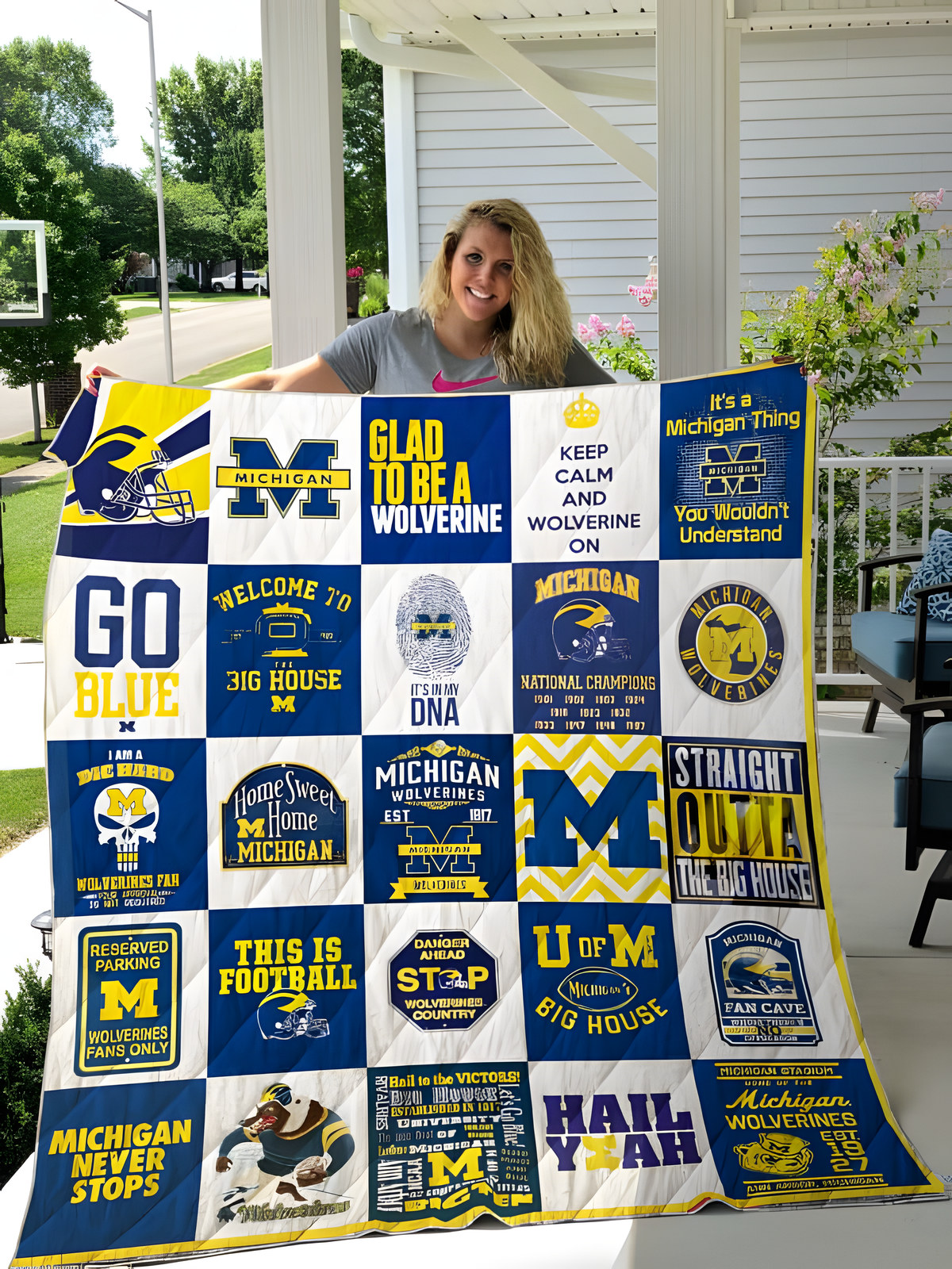 Michigan Wolverines 1 Quilt