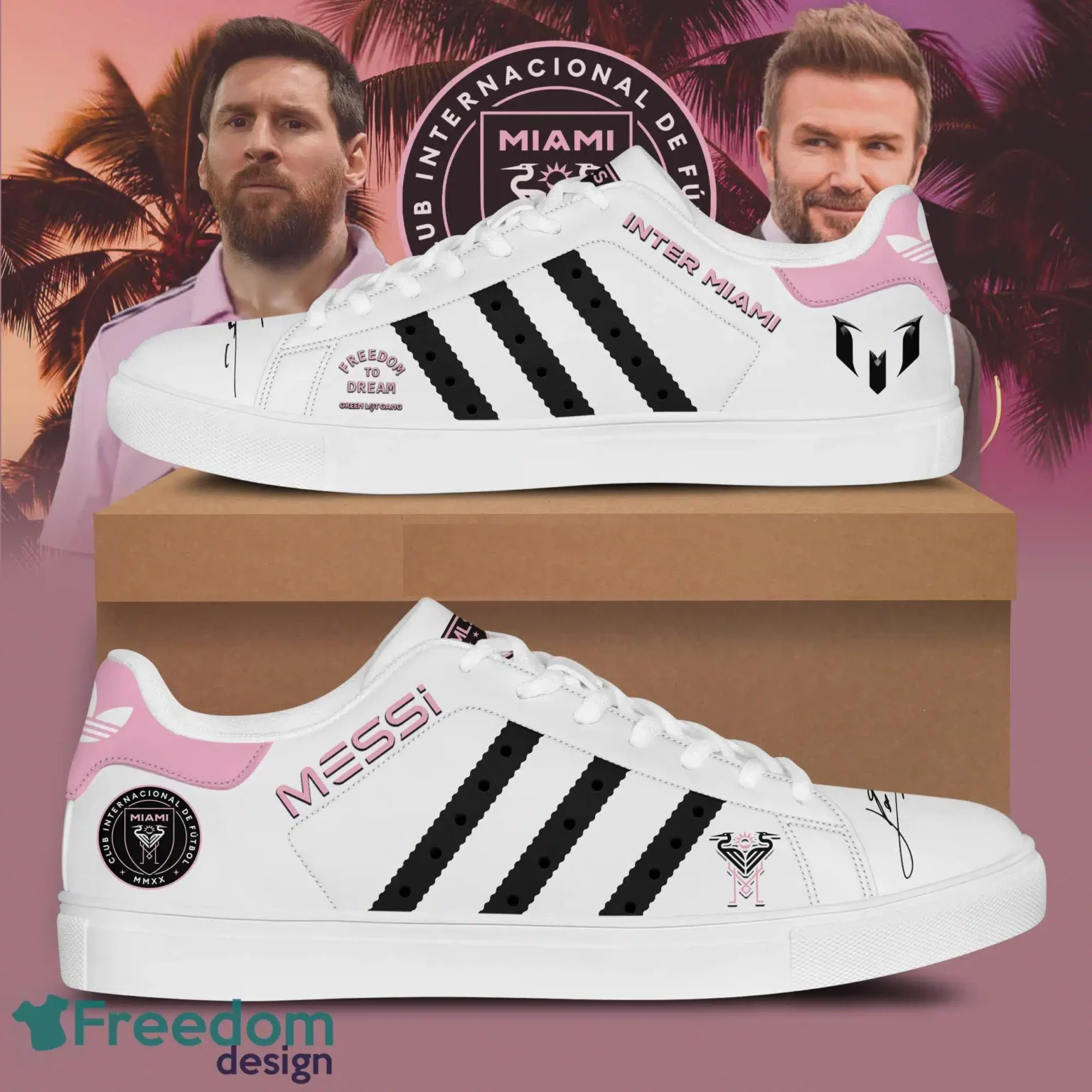 Inter Miami Home Stan Smith Shoes 1 Inter Miami Home Stan Smith Shoes
