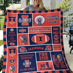 Illinois Fighting Illini 3 Quilt