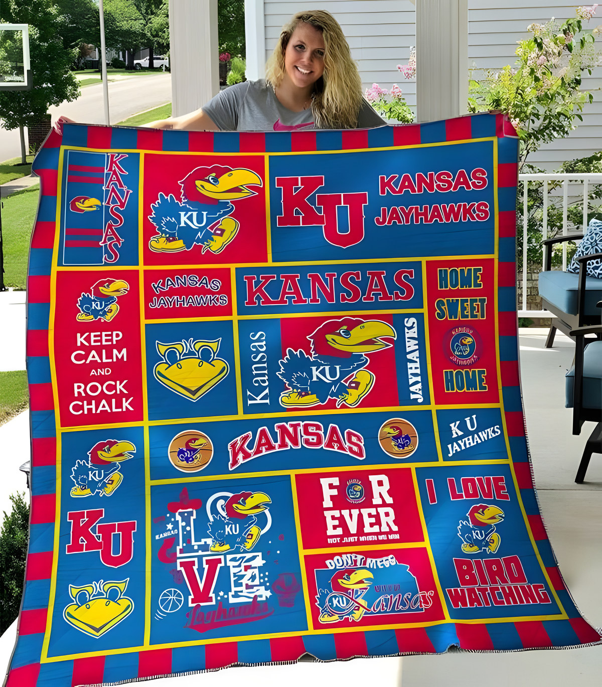 Kansas Jayhawks 2 Quilt