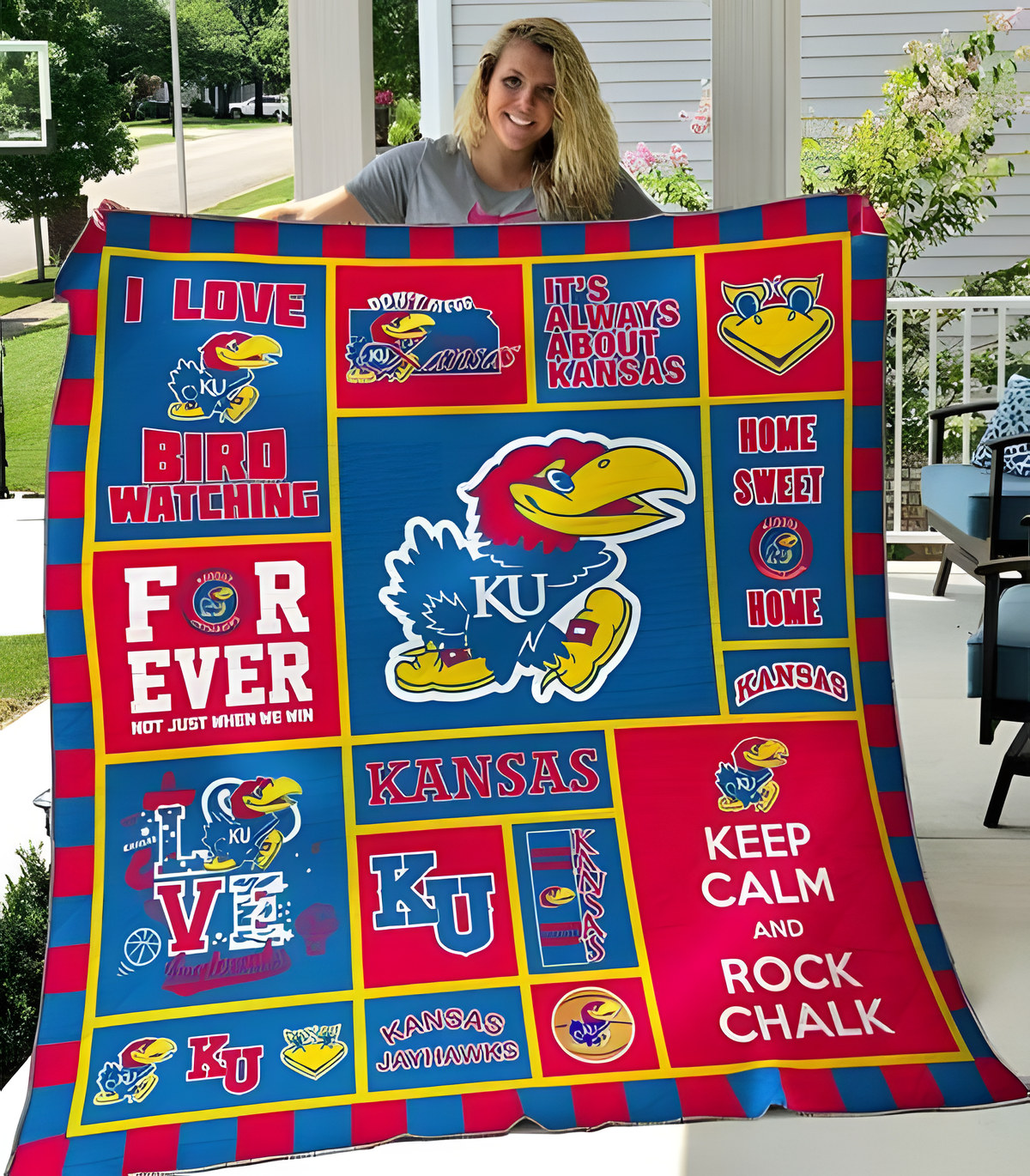Kansas Jayhawks 3 Quilt