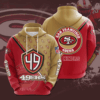 San Francisco 49Ers 1 Zip Hoodie 3D