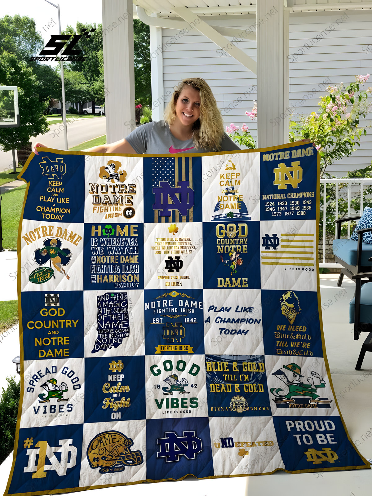 Notre Dame Fighting Irish 1 Quilt