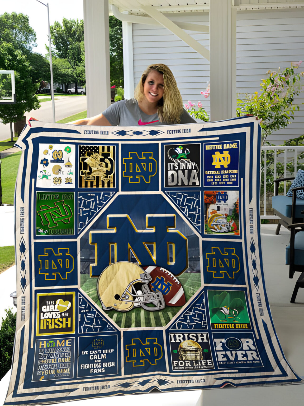Notre Dame Fighting Irish Quilt 1 Notre Dame Fighting Irish Quilt