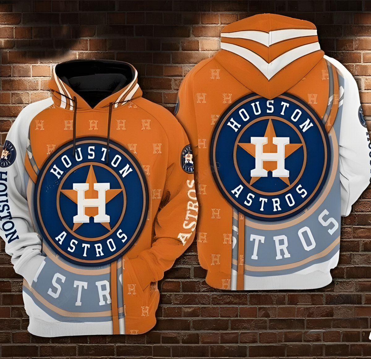 Houston Astros A 11 Zip Hoodie 3D
