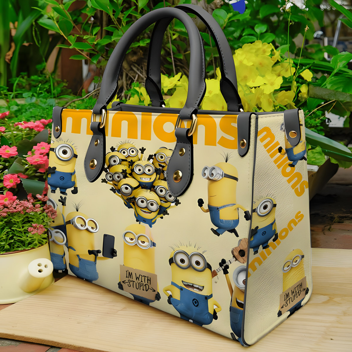 Minions Leather Handbag