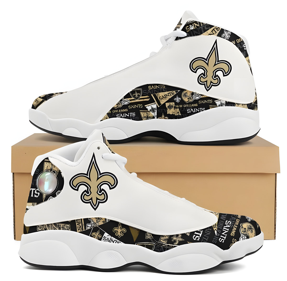 New Orleans Saints Lover Jordan 13 Shoes