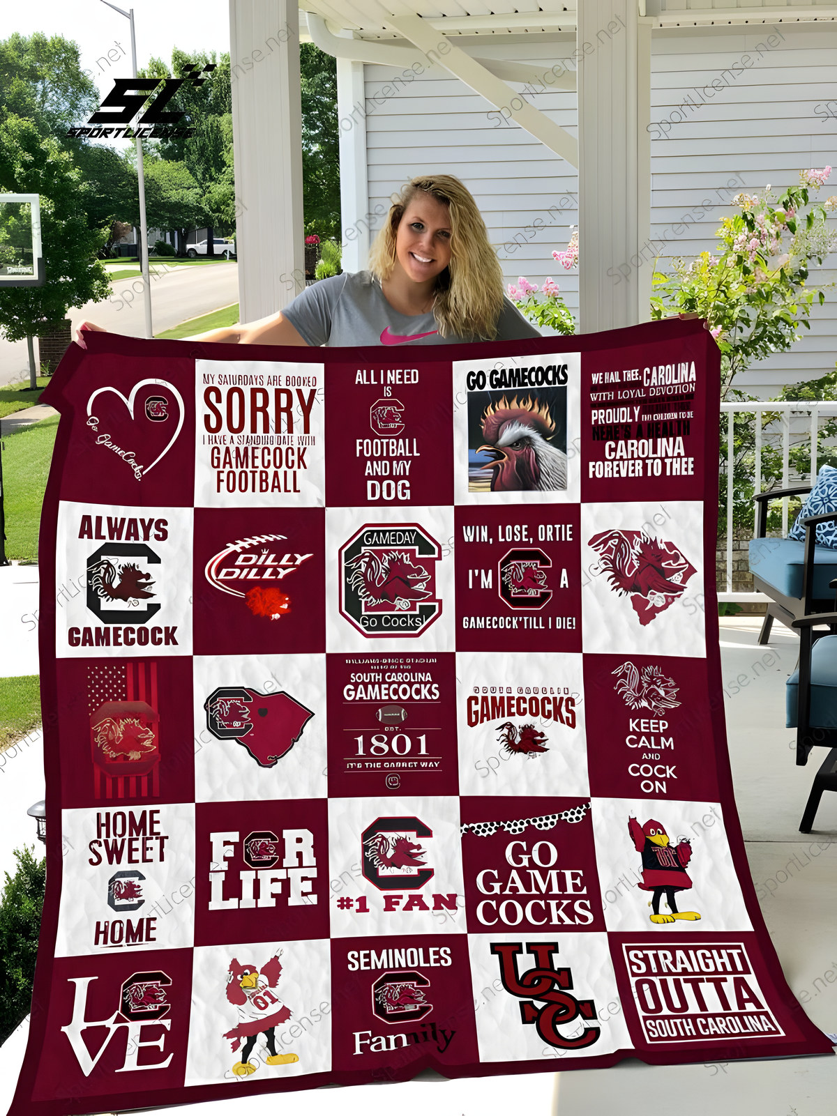 South Carolina Gamecocks 3 Quilt