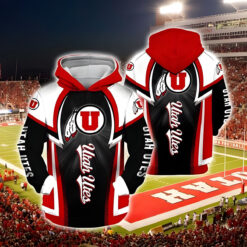 Utah Utes Zip Hoodie 3D