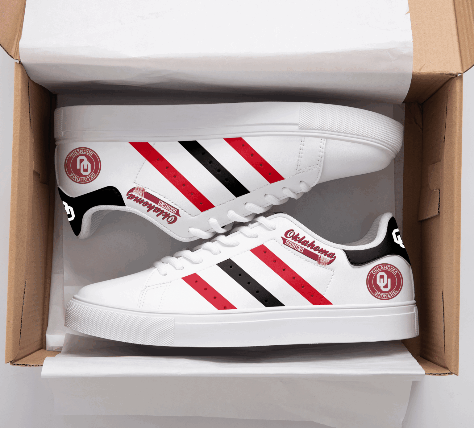 Oklahoma Sooners Stan Smith Shoes 1 Oklahoma Sooners Stan Smith Shoes