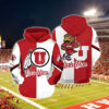 Utah Utes 1 Zip Hoodie 3D