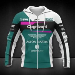 Aston Martin Hoodie Zip Hoodie 3D Fleece Jacket