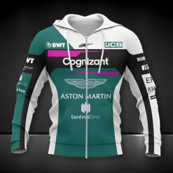 Aston Martin Hoodie Zip Hoodie 3D Fleece Jacket