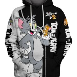 Tom And Jerry Zip Hoodie 3D