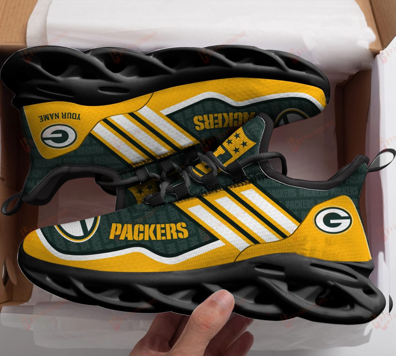 Green Bay Packers Max Soul Shoes 1 Green Bay Packers Max Soul Shoes