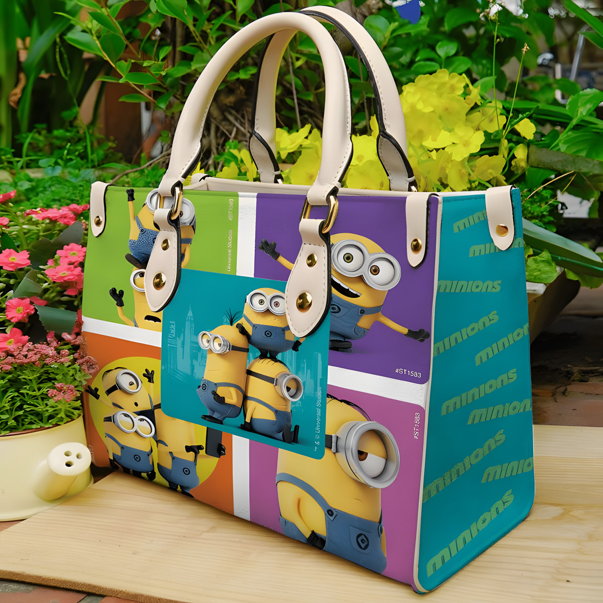 Minions Leather Handbag