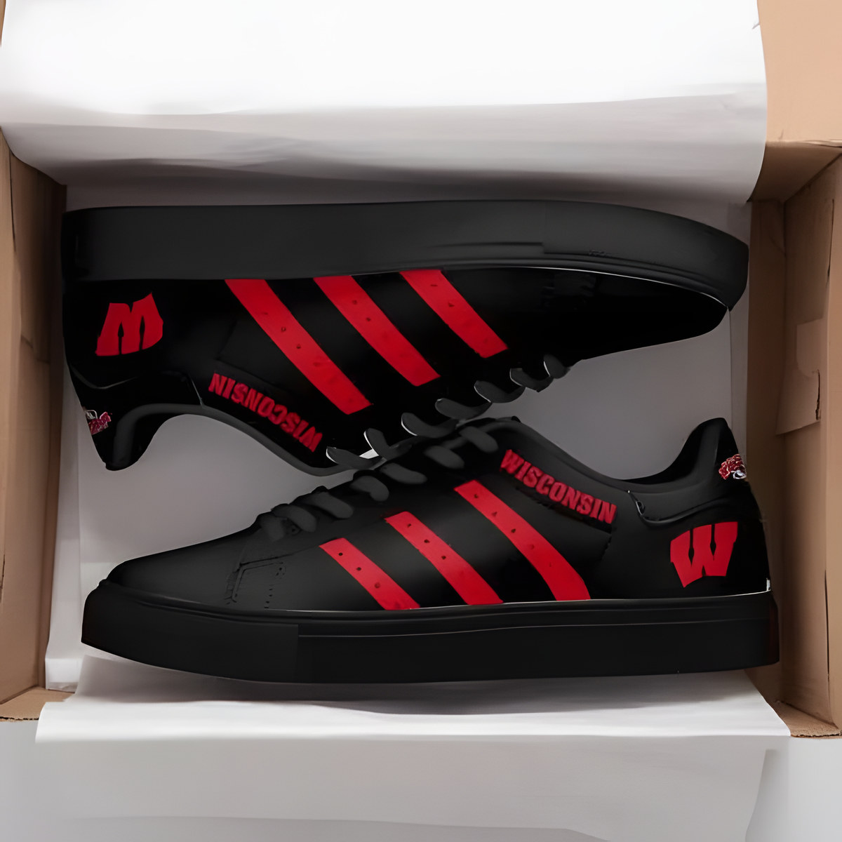 Wisconsin Badgers 1 Stan Smith Shoes