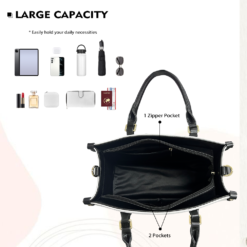 size Leather Handbag black