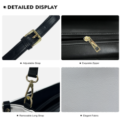 size Leather Handbag black2